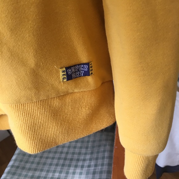 Superdry Crew Neck Sweatshirt in Mustard - Picture 5 of 8